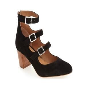 Corso Como Nico Block Heel Pump Black Suede